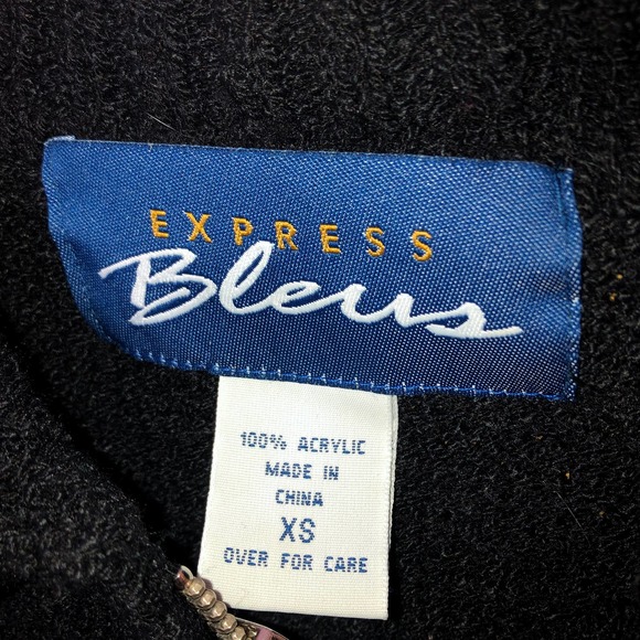 Express Bleus Black Striped Jacket, XS - Picture 4 of 5